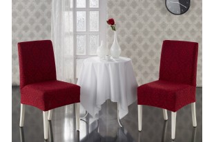 Чехлы на стулья Милано - комплект 2 штуки бордовый