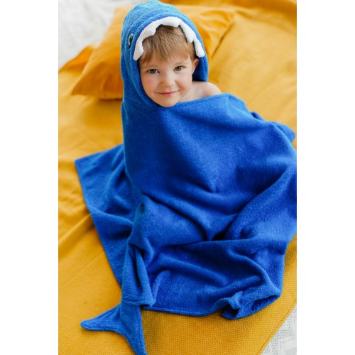 Полотенце-уголок махровый "Звери" Синяя акула