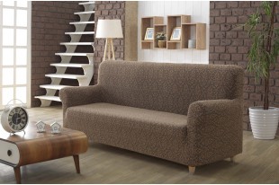 Чехол на двухместный диван Milano коричневый