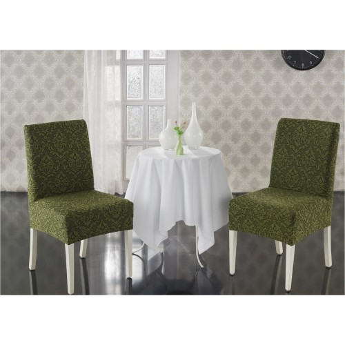 Чехлы на стулья Милано - комплект 2 штуки зеленый